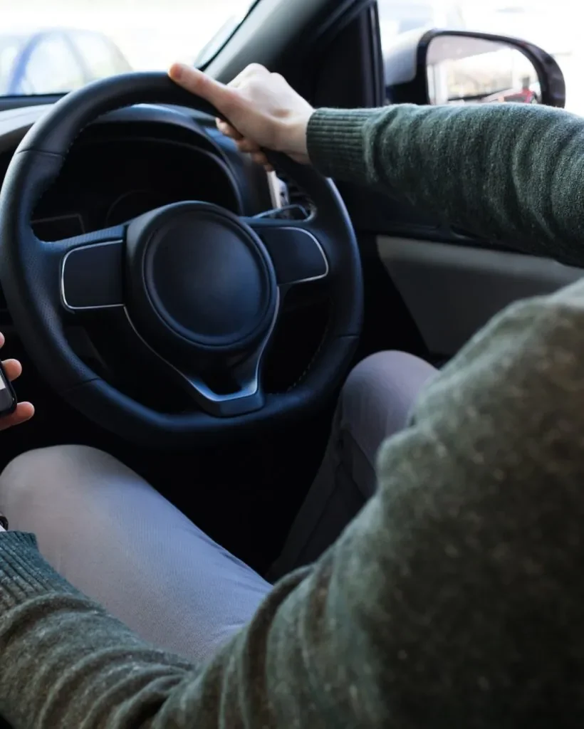 Student driver practicing steering control during a professional driving lesson with Canadian Way Driver Training in Halifax Nova Scotia